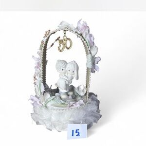 Precious Moments 50th Anniversary cake topper music box Figurine